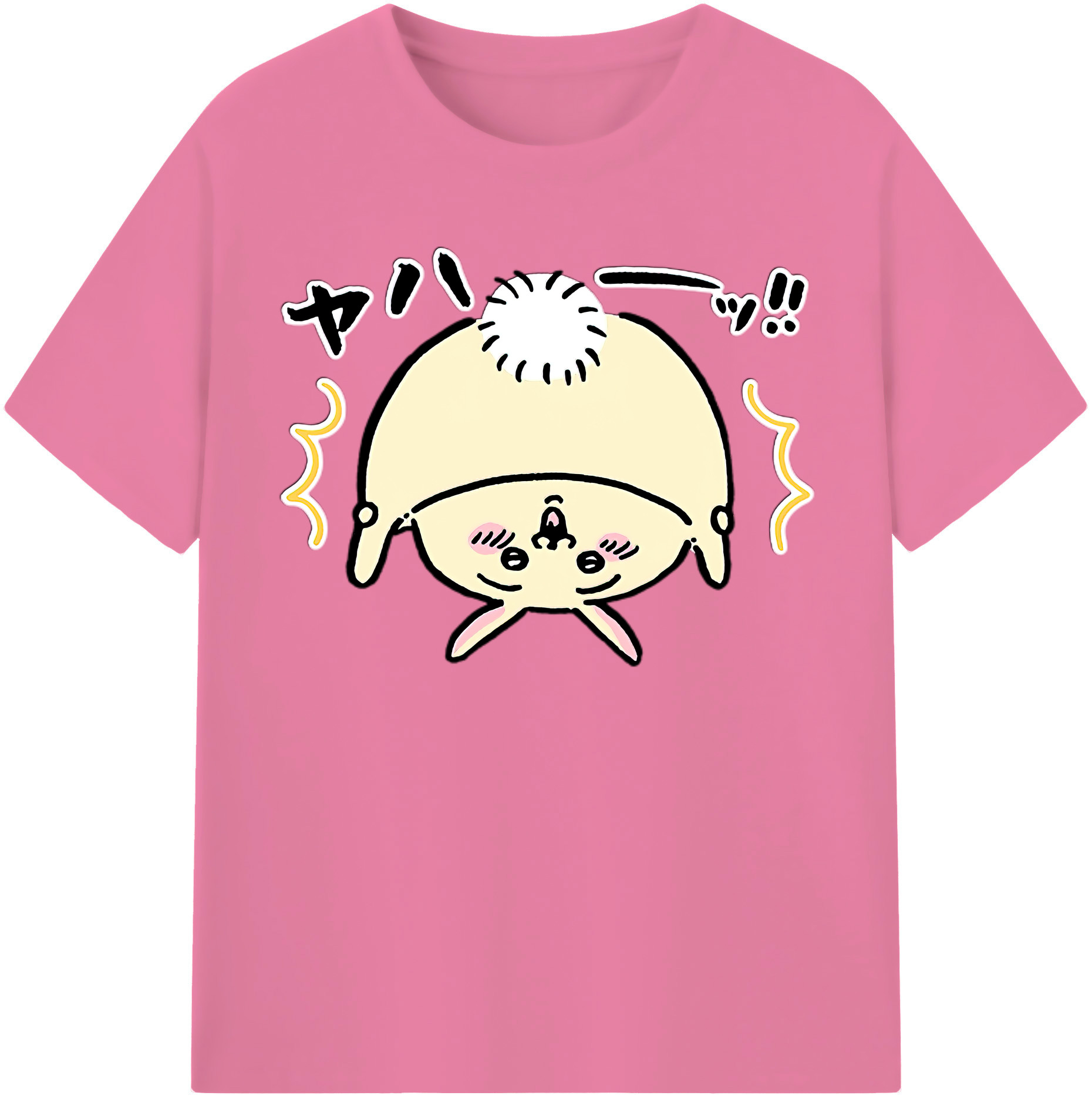 （画像用） ちいかわ うさぎ Chii-kawa usagi 綿100％半袖Tシャツ（フロントプリント）